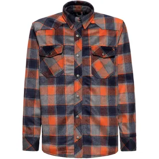 King Kerosin Herren Winterhemd Langarm Holzfäller Flanellhemd Wollhemd Karo Checkered Outdoor Vintage Retro - 3XL