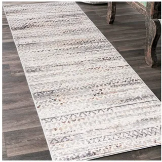 mazovia Teppichläufer 80 x 350 cm Beige/Grau