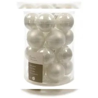 Kaemingk Weihnachtsbaumkugeln Glas 20 Stück schneeweiß