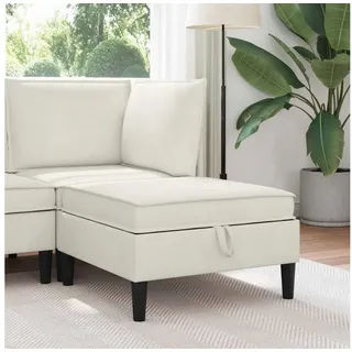 vidaXL Sofa-Hocker mit Stauraum Creme Samt