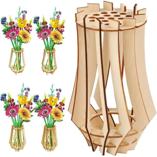 Vasenständer Aus Holz Für Lego-blumensträuße, Geeignet Für Kirschblüten, Sonnenblumen, Tulpen, Narzissen Und Lotusblumen.