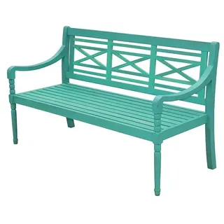 Sunfun Gartenbank Alea  (B x T x H: 150 x 62 x 87 cm, Akazie, Türkis)