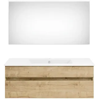 Puris Badezimmer Get2You, Eiche, Holzwerkstoff, 2 Schublade(n) Schubladen, 120 cm, Goldenes M, Made in Germany, hängend, Badezimmer, Badmöbelsets & Badmöbelserien, Badmöbel-Sets