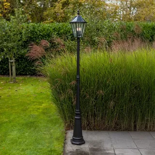Lutec Außenstandleuchte Edelstahl, Glas 227,0 cm Solarzelle IP44 grau