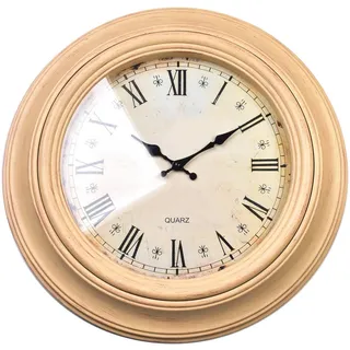 Mondex Wanduhr, Beige, Kunststoff, 50x5.5x50 cm, Dekoration, Uhren, Wanduhren