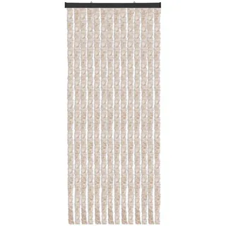 arsvita Flauschvorhang Ösen 56 x 185 cm Beige/Weiß