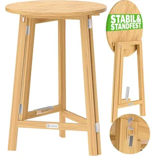 CASARIA Stehtisch Ø 78 x 111 cm natur klappbar