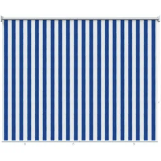 vidaXL Außenrollo 160 x 230 cm Blau/Weiß HDPE