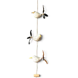 Leikor Windspiel Flattermöwe Frieda 3 Möwen mit Feder Propeller 80cm
