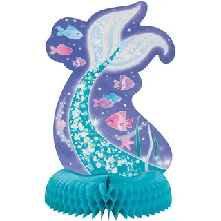 Seidenpapier-Tischdekoration - 35 cm - Meerjungfrauen-Party