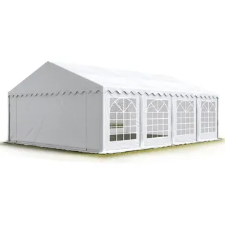TOOLPORT Partyzelt 5 x 8 m inkl. Seitenteile weiß (6114) 