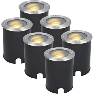 HOFTRONIC 6er Set LED Bodeneinbaustrahler Außen befahrbar und IP67 wasserdicht - 30° kippbar und 360° schwenkbar - Bodenlampen für Einfahrt warmweiß 2700K