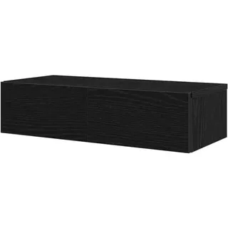 Famanu Wandregal mit Schubladen - Praktische Aufbewahrung - 60 cm breit - Schwarz