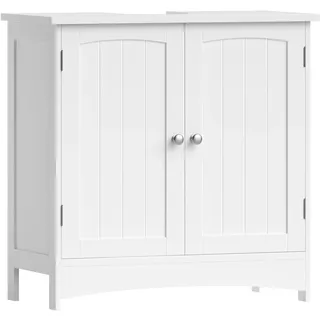 VASAGLE Waschbeckenunterschrank 2 Türen 60,0 x 60,0 x 30,0 cm Weiß