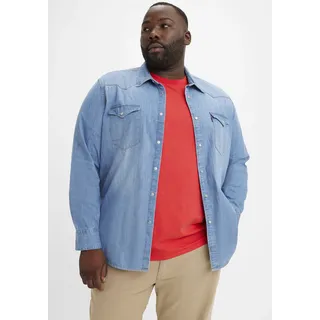 Levi's Levi's® Plus Jeanshemd »BIG BARSTOW Western mit Brusttaschen Levi's® Plus blau
