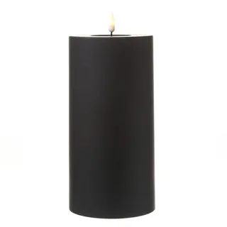 Deluxe Homeart MIA Stumpenkerze 20 cm schwarz