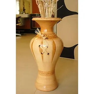 Deko-Shop-Hannusch Edle Bodenvase, Amphore, Vase, beige, 60 cm, Tonkeramik, aus Portugal