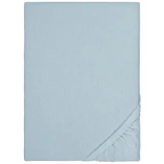 biberna Spannbettlaken 0002744 Feinbiber 180 x 200 - 200 x 200 cm taubenblau