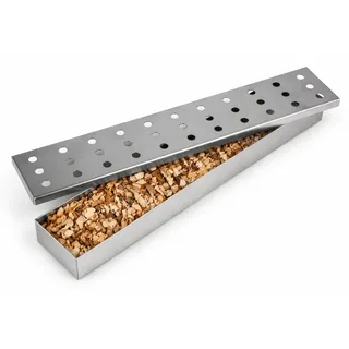 Räucherbox aus Edelstahl BBQ Smoker Box Grill Zubehör Landmann
