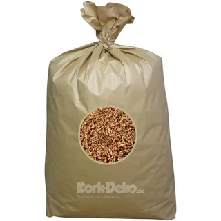 100 Liter feines Korkgranulat | Kork-Granulat 0,5-3 mm | im 100L Papiersack | hergestellt aus recycelten Naturkorken | Verarbeitung in einem sozialen Unternehmen