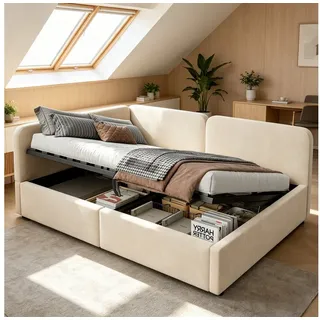 stilvora Polsterbett 140 x 200 cm Beige