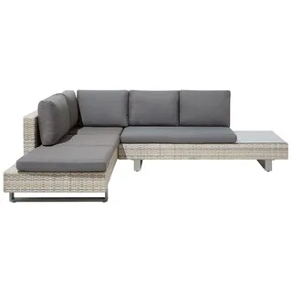 Beliani Rattan Lounge-Set hellbraun