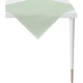 Mitteldecke APELT "Arizona, Uni-Basic", grün (mint), B:95cm L:95cm, Leinen, Polyester, Tischdecken, Mitteldecke, Leinenoptik