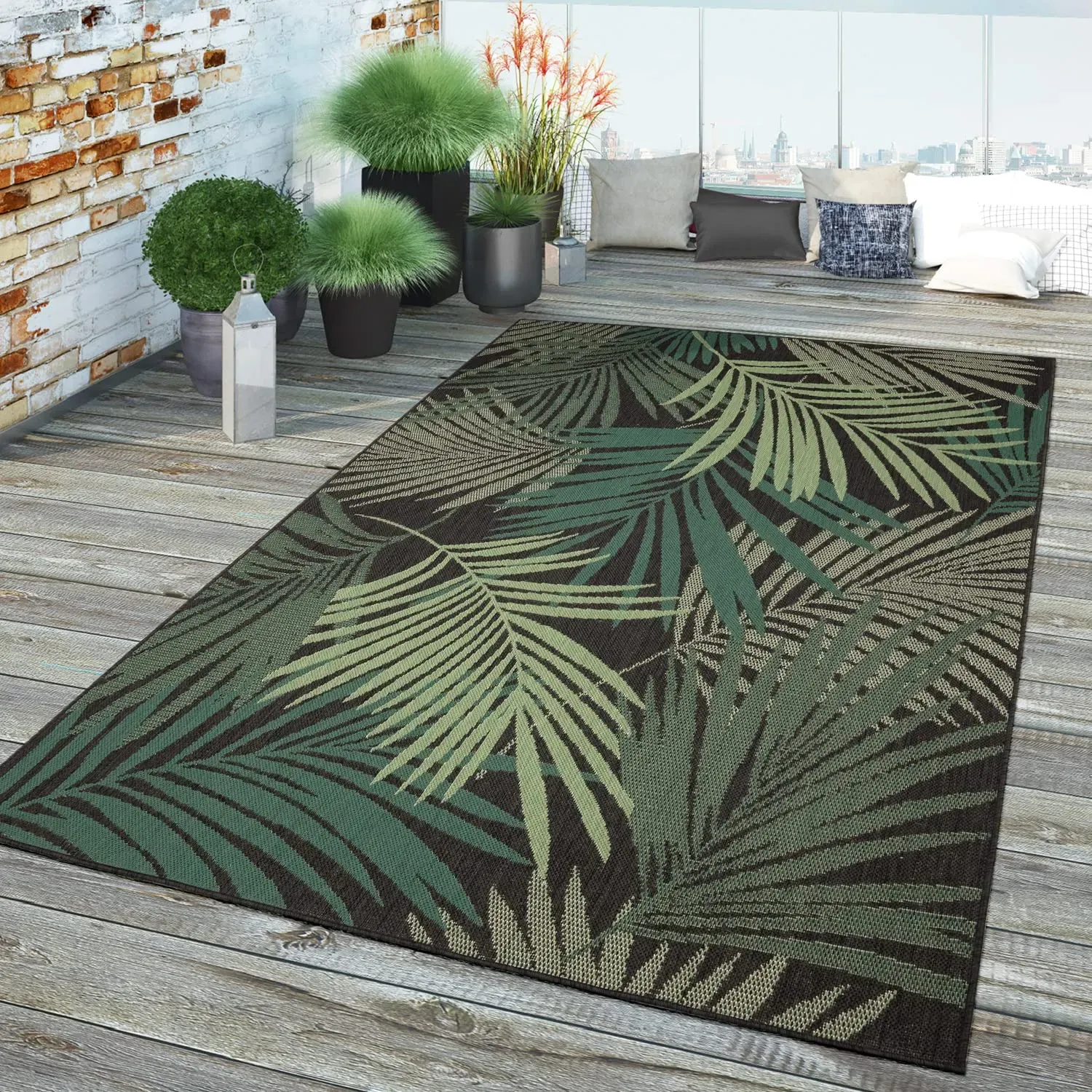 SIMPEX Outdoor Teppich, Braun, 200 X 290 Cm – Wasserabweisend, Rutschfest, Für Balkon & Garten
