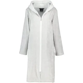 CAWÖ Home Bademäntel Damen Kapuze Zipper 5108 silber - 76 S - S