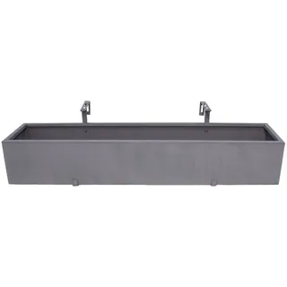 Dekoleidenschaft Balkon Blumenkasten 90 x 21 x 15 cm Grau