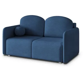 Masseno Sofa SUVI mit Schlaffunktion, Schlafsofa, Couch mit Bettkasten blau 153 cm x 85 cm x 90 cm