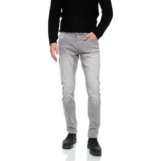 R-NEAL Slim-fit-Jeans Herren Jeanshose Cotton Stretch Business Streetwear Jeans Hose grau W30 / L32