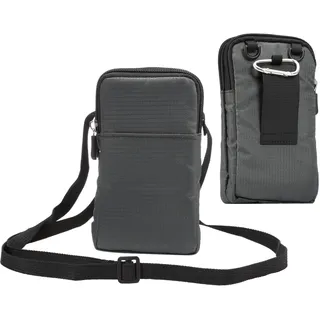 Handytasche zum umhängen für Herren & Damen PU leder, Nylon Handy Gürteltasche mit Karabinerhaken, Outdoor Sport Handy Crossbody Gürtel Clip Hülle Klein Gürteltasche Messenger Tasche Wandertasche