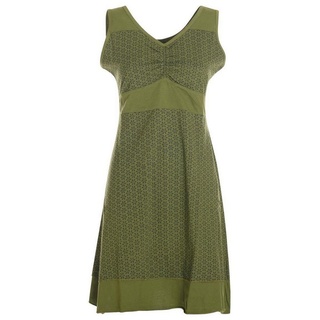 Vishes Tunikakleid Kurzes Blumenkleid Hemdchen Hängerchen ärmellos Elfen, Hippie, Goa Style grün 44-46
