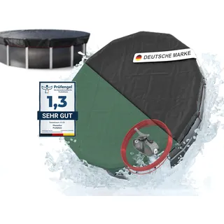Planenfux® Poolabdeckung rund 500 cm (Für Ø 460-500 cm Becken) | Solarplane | 2-in-1 Poolplane aus 200g/m2 PE Material | Sommer & Winterplane Pool | UV-resistente Abdeckplane | Ø560cm Rundpool Abdeckung