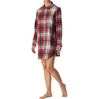 Schiesser, Damen, Pyjama, Xmas Gifting Set Web Organic Cotton Sleepshirt, Rot, (44)