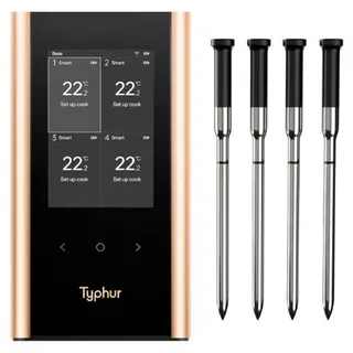 typhur Grillthermometer Größe 4 schwarz/gold