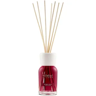 Millefiori 7MDGC Grape Cassis Raumduft Diffuser 100 ml Natural inklusive hochwertiger Balsaholzstäbchen, Plastik, 6.8 x 25.9 x 6.6 cm Rot