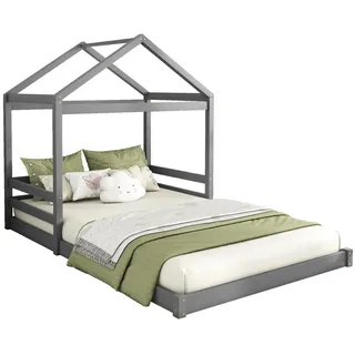 Okwish Hausbett 140 x 200 cm Kiefer grau