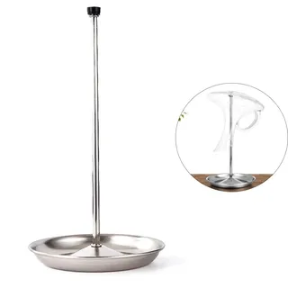 Edelstahl Flaschenhalter Abtropfständer, Flaschenständer zum Abtropfen, Flaschentrockner Ständer, Decanter, für Karaffen gegen Kalkablagerungen, Zum Trocknen von Karaffen, Weinflaschen (32 cm) (A)
