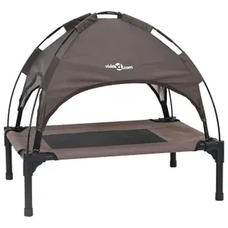 vidaXL Hundekorb vidaXL erhöhtes Hundebett 100 x 80 cm braun