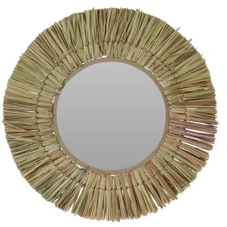 Spetebo Wandspiegel rund 41 x 41 cm Beige