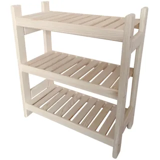 Stolarstwo Wochnik S.C. Holzregal Standregal Modulares Regal Stapelbar Kellerregal Haushaltsregal Kiefer Breite 38 cm Lange 70 cm Höhe 45 Oder 60 cm 2 Oder 3 Einlegeböden (60x70x38 cm 3 Einlegeböden)
