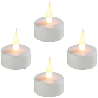 Lunartec LED-Teelichter mit Luftzugsensor und beweglicher Flamme, 4er-Set