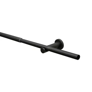 GARDINIA Gardinenstangen-Set Sol Ø 16-19 mm schwarz 120-210 cm