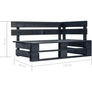 vidaXL Paletten-Lounge-Set 6-tlg. schwarz