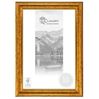 Clamaro Bilderrahmen Gold Antik KÖLN Massivholz 90x60