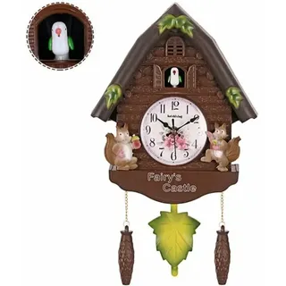 Schwarzwälder Pendel-kuckucksuhr, Wanduhr, Batteriequarz (26x42cm)