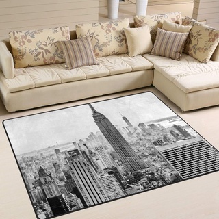 Use7 New York Building USA Landmark Area Teppich für Wohnzimmer Schlafzimmer 160 cm x 122 cm