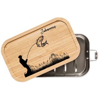 ABENTEUERNAH - Personalisierte Brotdose für Erwachsene - Individuelle und Robuste Edelstahl Brotdose mit Namen - Personalisierte Geschenke für Männer (Große Lunchbox 1100 ml)